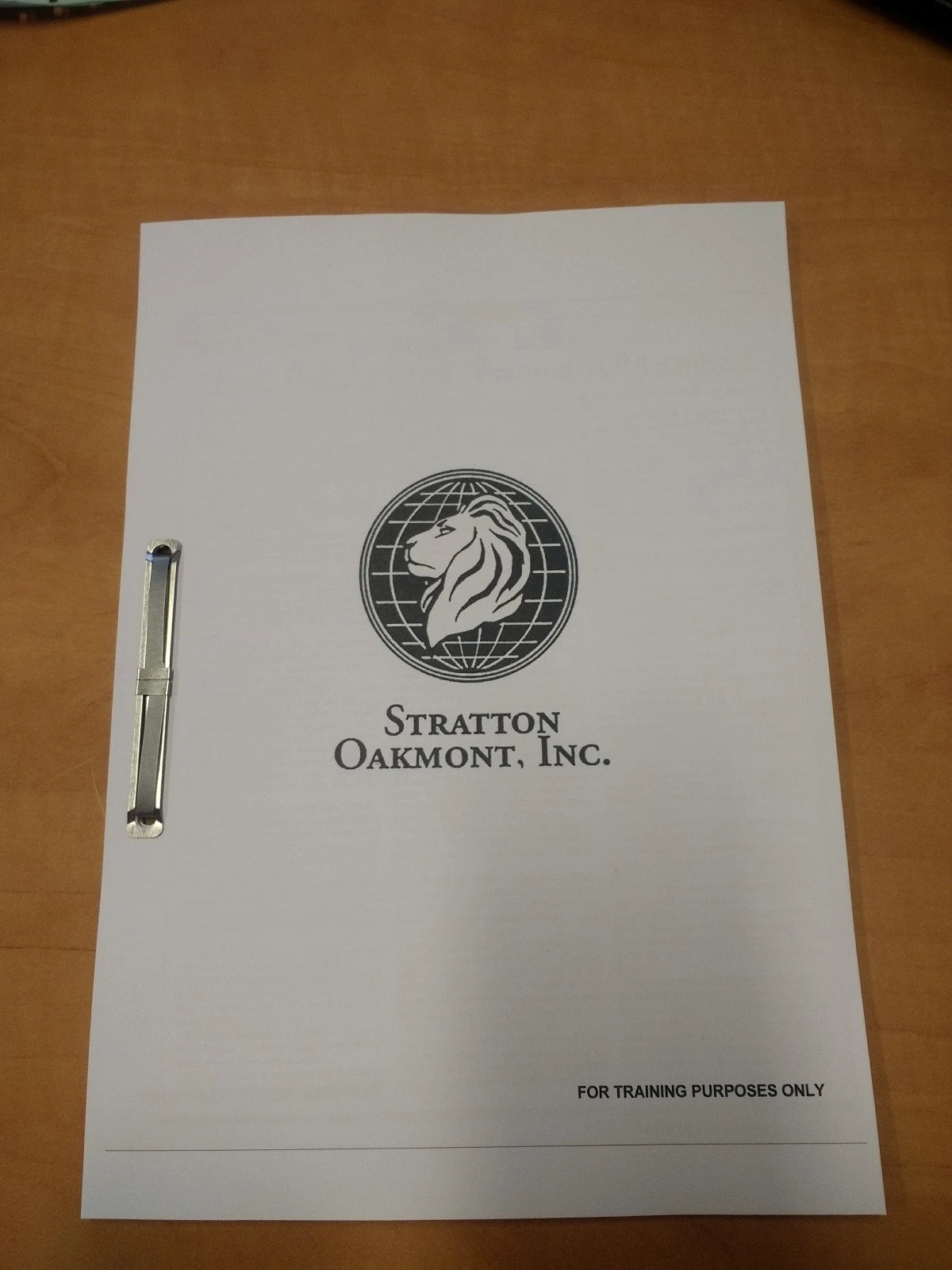 Stratton Oakmont Training Manual restored PDF edition, front cover